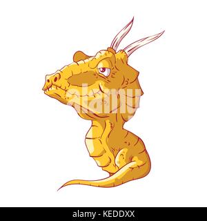 Bunte vektor Illustration eines cutre Cartoon baby Dragon Stock Vektor