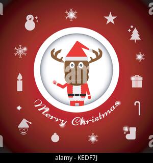 Frohe Weihnachten und guten Rutsch ins neue Jahr Hintergrund Stock Vektor