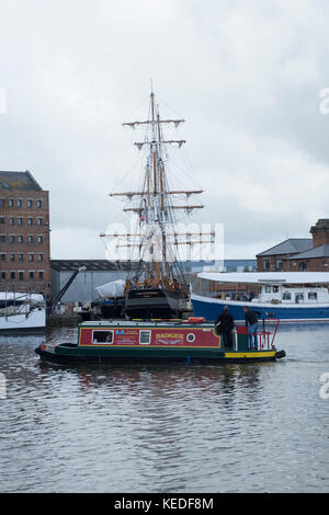 Das Becken von Gloucester Docks auf der Gloucester und Schärfe Canal Stockfoto