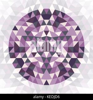 Runde geometrische Dreieck Mandala Design-symmetrische Muster Vektor Grafik aus farbigen Dreiecke Stock Vektor