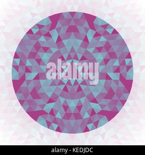Runde geometrische Dreieck kaleidoskopische Mandala Design symbol-symmetrische Vector pattern Kunst Stock Vektor