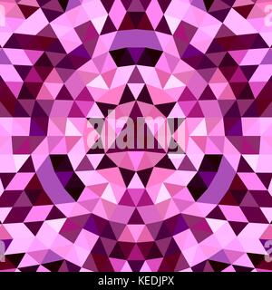Runde abstrakten geometrischen Dreieck Kaleidoskop Hintergrund-symmetrische Vector pattern digital design von Dreiecken Stock Vektor