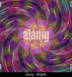 Abstrakte rotierende bunten Fraktale kunst hintergrund Stock Vektor