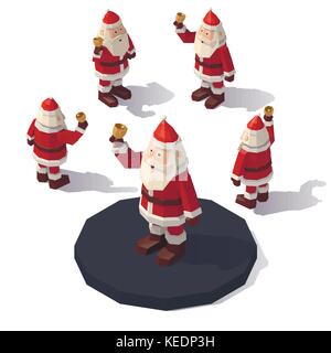 Weihnachtsmann mit Glocke Stock Vektor