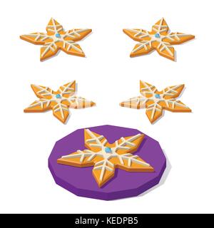 Weihnachten Cookie von Stern Stock Vektor