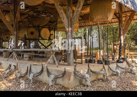 Baan Damm oder Black House, Museum für Kunst in Chiang Rai, Thailand Stockfoto