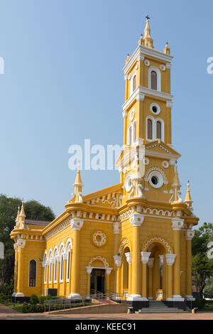 Katholische Kirche St. Joseph in Ayutthaya, Thailand. Stockfoto