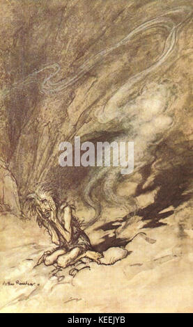 Illustration zu Richard Wagners Das Rheingold Stockfoto
