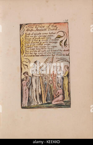 William Blake Lieder der Unschuld und Erfahrung, Platte 25, die Stimme des Alten Bard (Bentley 54) Stockfoto