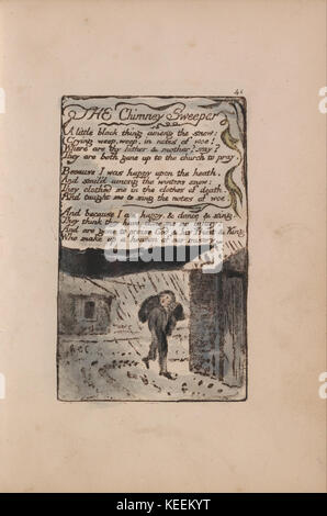 Lieder Der Unschuld Und Erfahrung Die Schornsteinfeger Kunstler William Blake Briten London 1757 1827 London Datum Ca 1825 Medium Entlastung Stockfotografie Alamy