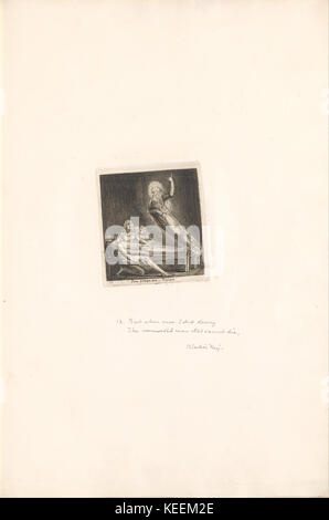 Platte 15 aus William Blakes *for the sexes: The Tates of Paradise*, die Themen der Angst und Hoffnung als Teil seiner Vision menschlicher Erfahrung und spiritueller Symbolismus darstellt. Stockfoto