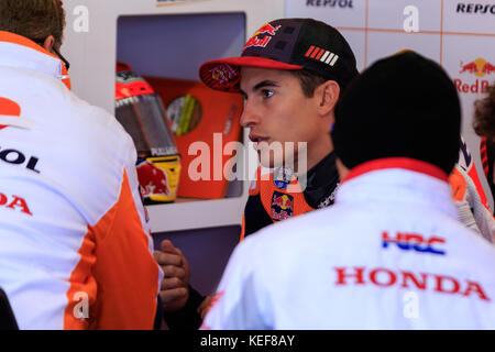 Melbourne, Australien. Oktober 2017. Marc Marquez (ESP) vor Training 4 beim Michelin Australian Motorcycle Grand Prix 2017 beim Michelin Australian Motorcycle Grand Prix 2017, Australien am 21. Oktober 2017. Quelle: Dave Hewison Sports/Alamy Live News Stockfoto