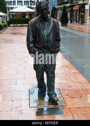 Statue von Woody Allen in Oviedo, Spanien Stockfoto