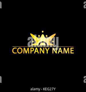 Sun Logo mit goldenen Wirkung, Eps8-Datei, Vektor, Abbildung Stock Vektor