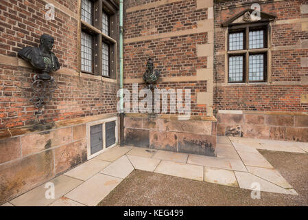 Architektonischen Details von Schloss Rosenborg, wurde von König Christian IV. erbaut, im frühen 17. Jahrhundert, Kopenhagen, Dänemark Stockfoto