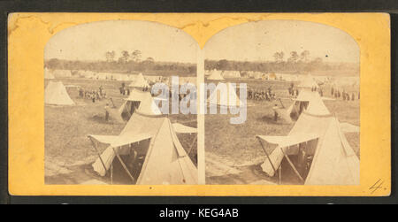 Hamilton Camp in der Nähe von Fortress Monroe, Virginia, aus Robert N. Dennis Sammlung von stereoskopischen Ansichten Stockfoto