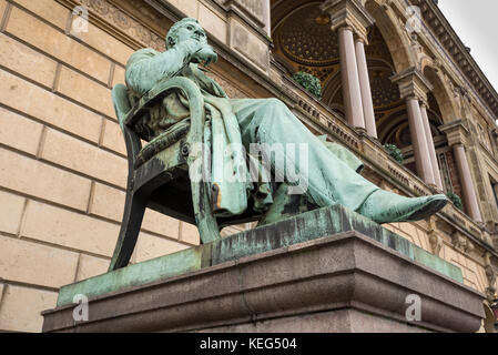 Fassade des Königlich Dänisches Theater in der Innenstadt von Kopenhagen. Bis 1874 eröffnete und vom Architekten Vilhelm Dahlerup, Kopenhagen, Dänemark, Stockfoto