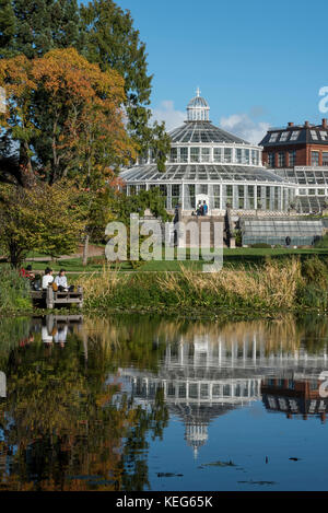 Der See in Botanischen Gärten, Kopenhagen, Dänemark Stockfoto