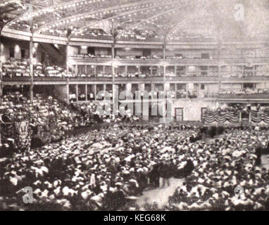 Innenraum des Madison Square Arden in der Nacht, von Robert N. Dennis Sammlung von stereoskopische Ansichten Erntegut Stockfoto