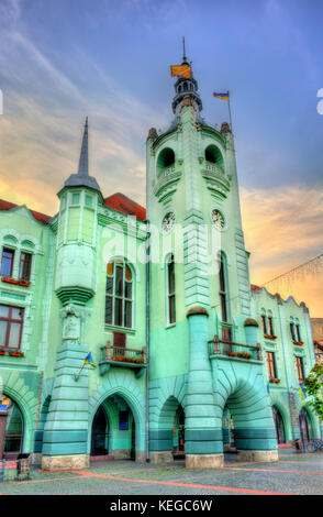 Rathaus von mukachevo in Gebiet Oblast, Ukraine Stockfoto