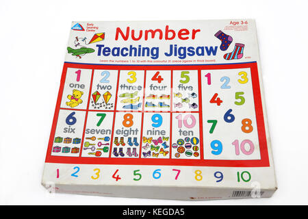 Early Learning Center Anzahl Lehre Jigsaw Stockfoto