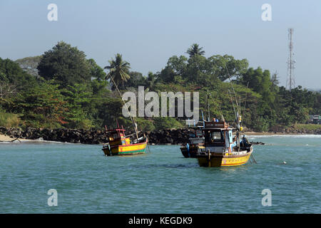 Kapparathota Anchorage Galle Südprovinz Sri Lanka Fischerboote Stockfoto