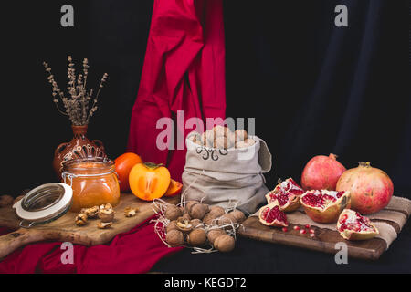 herbstliche Stillleben Stockfoto