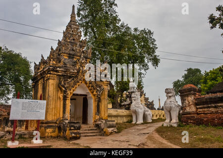 Mahar Aung Mye Bon Zan Kloster, Inn Wa, Mandalay, Myanmar Stockfoto