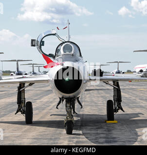 Zeit des kalten Krieges die sowjetischen gemacht jetfighter Vorderansicht Stockfoto