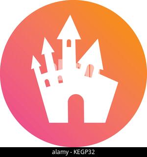 Kreis gradient Halloween Design element Schloss Symbol Stock Vektor