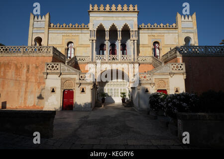 Villa Sticchi in Santa Cesarea Terme, Provinz Lecce, Apulien, Halbinsel Salento, Italien, Europa Stockfoto