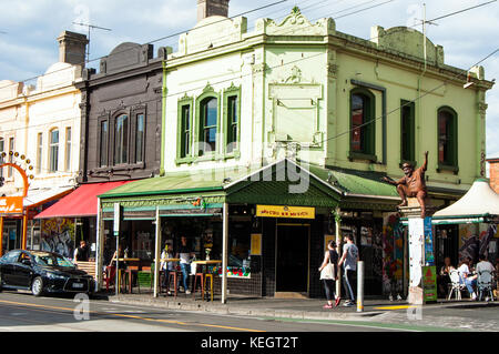 Der Brunswick Street Scene, Fitzroy, Victoria, Australien Stockfoto