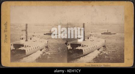 Fähre zum Hafen, von Robert N. Dennis Sammlung von stereoskopische Ansichten Stockfoto