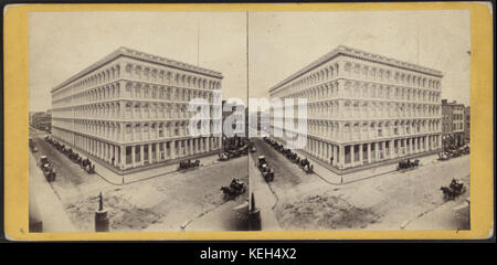 A.T. Stewart's Store, Broadway und 10th Street, von Robert N. Dennis Sammlung von stereoskopische Ansichten Stockfoto