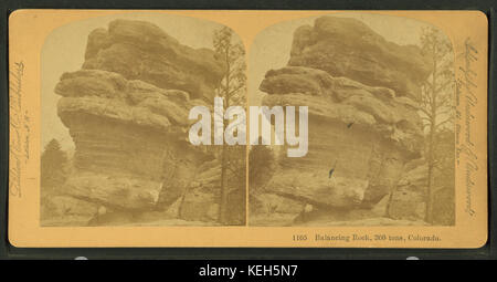 Balancing Rock, 300 Tonnen, Colorado, von Robert N. Dennis Sammlung von stereoskopischen Ansichten Stockfoto