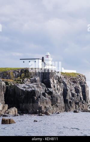 Die Farne Leuchtturm, Farne Islands, Inner Farne, Northumberland, North Sunderland Stockfoto