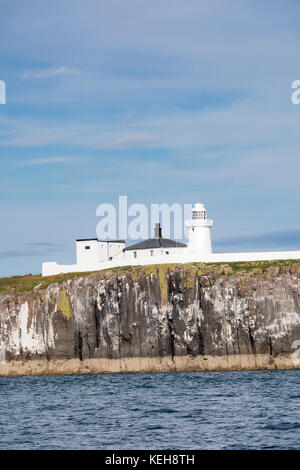 Die Farne Leuchtturm, Farne Islands, Inner Farne, Northumberland, North Sunderland Stockfoto