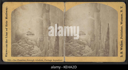 Eis Kammer, durch das Fenster, Portage Aquädukt, von Walker, L.E., 1826 1916 Stockfoto