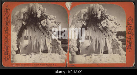 Amer Stürze aus Luna Island, Winter, Niagara, N.Y, aus Robert N. Dennis Sammlung von stereoskopischen Ansichten 2 Stockfoto