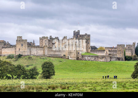 Alnwick Castle, Alnwick, Northumberland, England, Vereinigtes Königreich Stockfoto