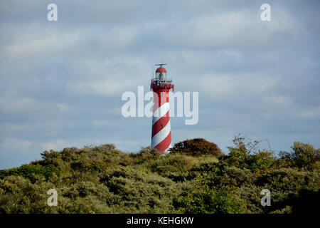 Die 53 Meter hohe Leuchtturm westerlichttoren in Nieuw haamstede in den Niederlanden auf Zeeland Stockfoto