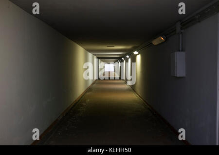 Licht am Ende des Tunnels Stockfoto