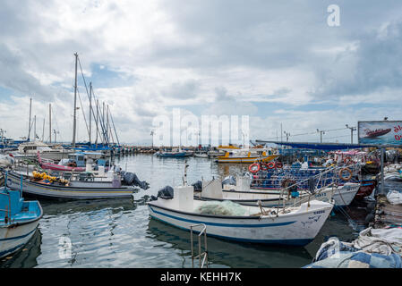 Israel Akko (Acre) - Oktober 9, 2017: Hafen von Akko Stockfoto