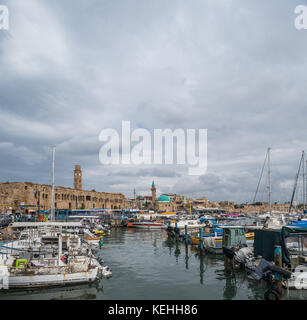 Israel Akko (Acre) - Oktober 9, 2017: Hafen von Akko Stockfoto