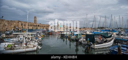 Israel Akko (Acre) - Oktober 9, 2017: Hafen von Akko Stockfoto