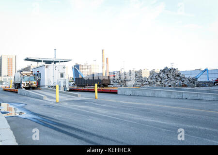 Haufen verdichteten Mülls Stockfoto