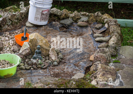 Garten Ideen für Ihren eigenen Stein Zen Garten Stockfoto