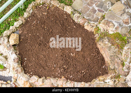 Garten Ideen für Ihren eigenen Stein Zen Garten Stockfoto