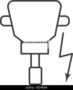 Driller vektor Symbol Leitung, Zeichen, Abbildung auf Hintergrund, editierbare Anschläge Stock Vektor