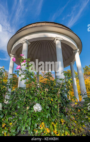 Rüdesheim am Rhein, Weinbaustadt in Deutschland, Niederwaldtempel in der Nähe des Niederwalddenkmals Stockfoto